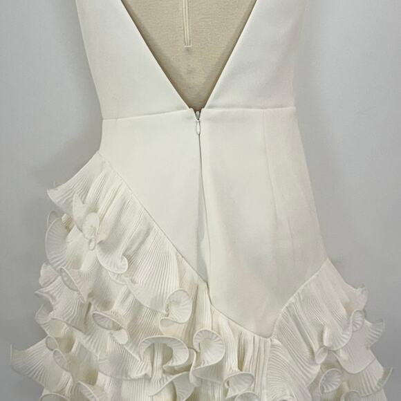 La Maison Talulah Golda Ruffled Mini Dress in Ivory Size M NWT - Picture 9 of 14
